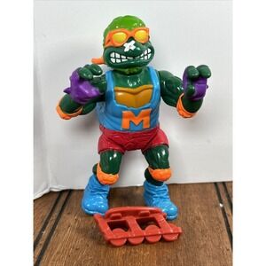 Vintage TMNT 1991 MICHELANGELO SKATEBOARDIN MIKE Ninja Turtle ACTION FIGURE